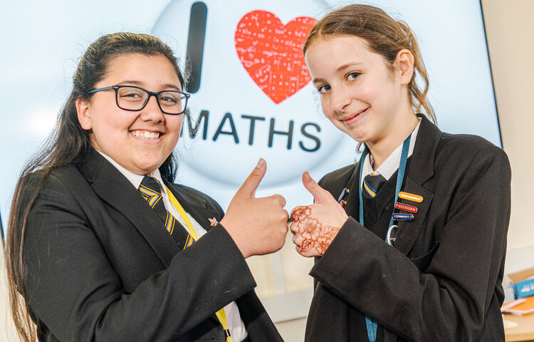 Image of Jazmin and Sophie: I love Maths because...