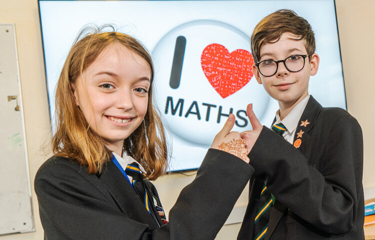 Image of Emily and Aiden: I love Maths because...