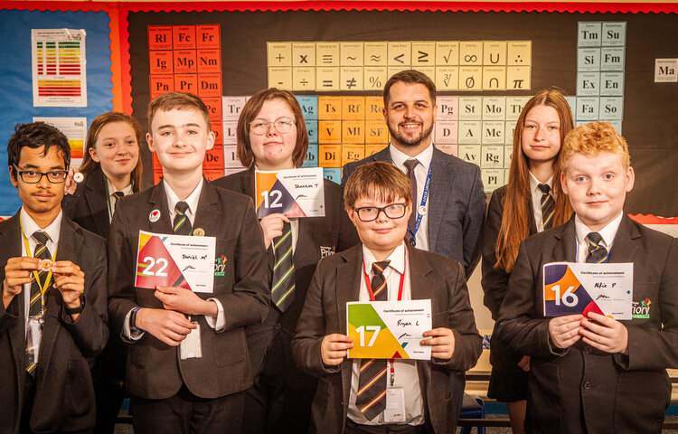 Image of Hardworking Sparx pupils receive special Maths badge