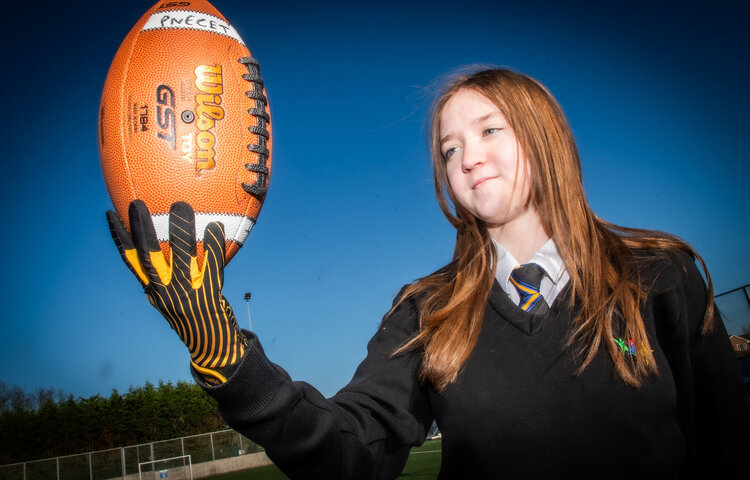 Image of Year 8 Pupil Chases the American Dream with NFL Flag Football 