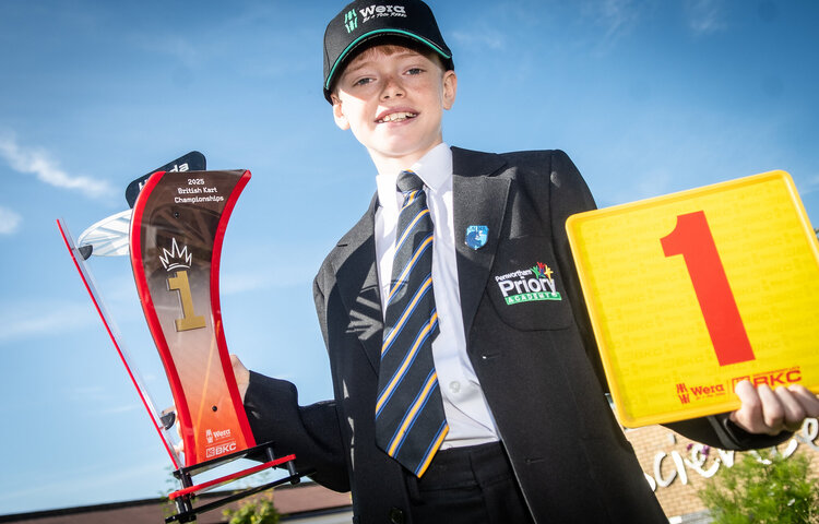 Image of Pole Position - Year 7 Pupil  Crowned British Karting Champion 