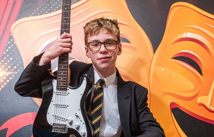 Image of Year 7 pupil aims to band together with others for music