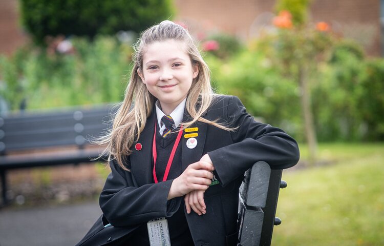 Image of Year 9 pupil crochets to raise funds for local hospice