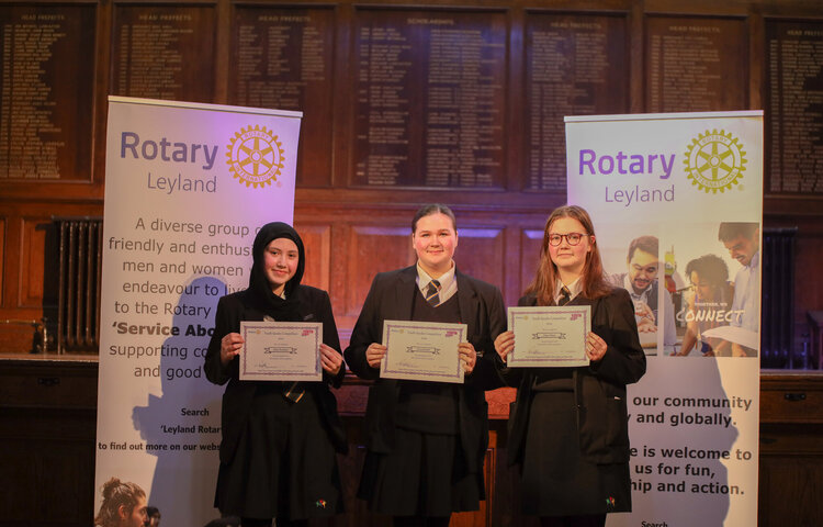 Image of Pupils speak out to come third in Rotary competition