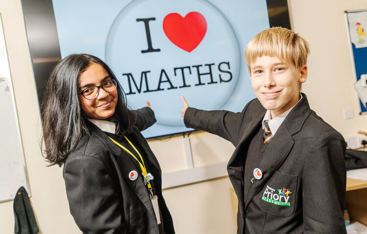 Image of Saachi and Jensen: I love Maths because...