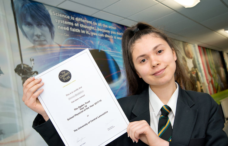 Image of Priory's physicist of the year