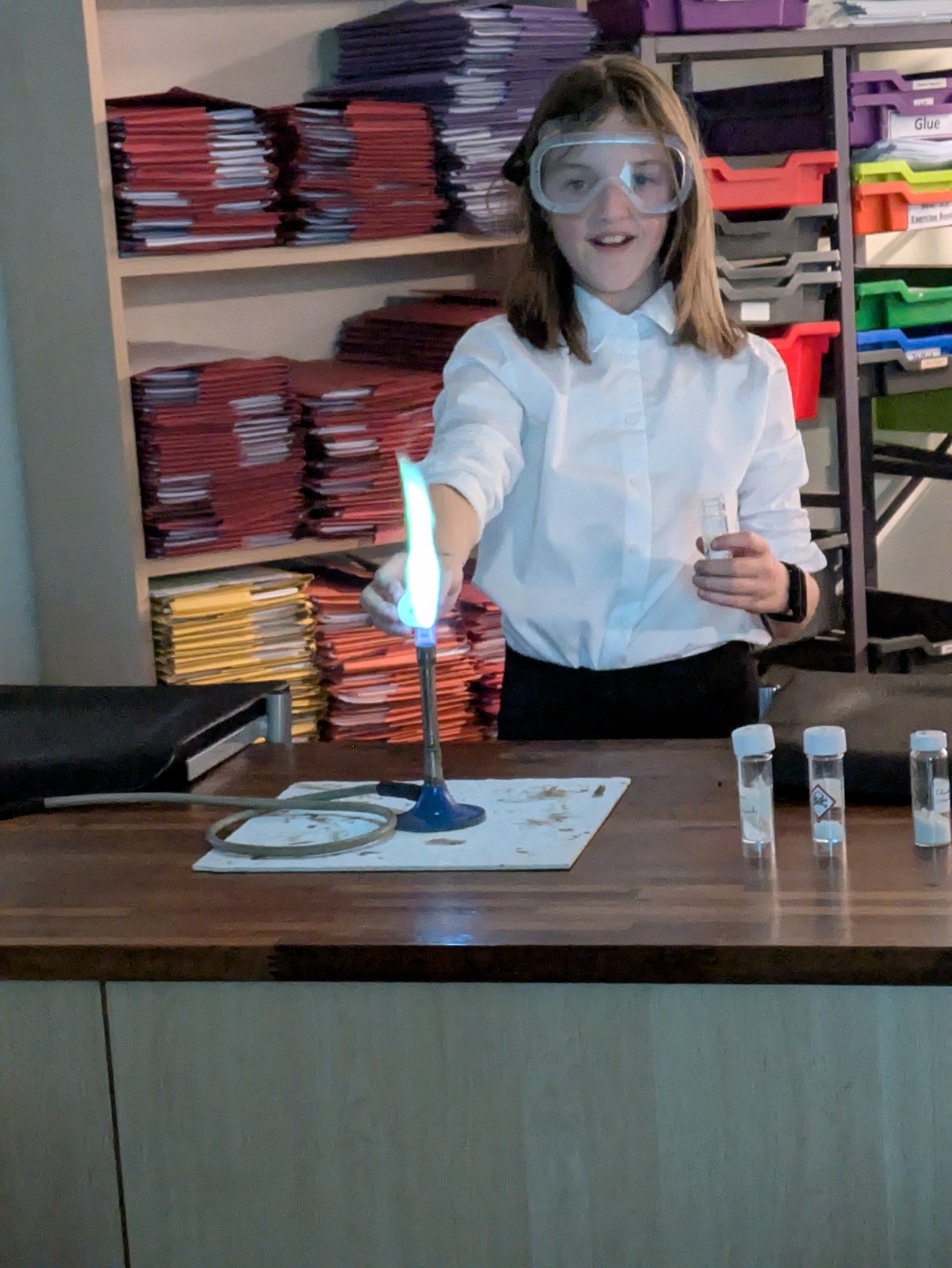 Image of Year 7 Science Club Lights Up With Colourful Flame Tests