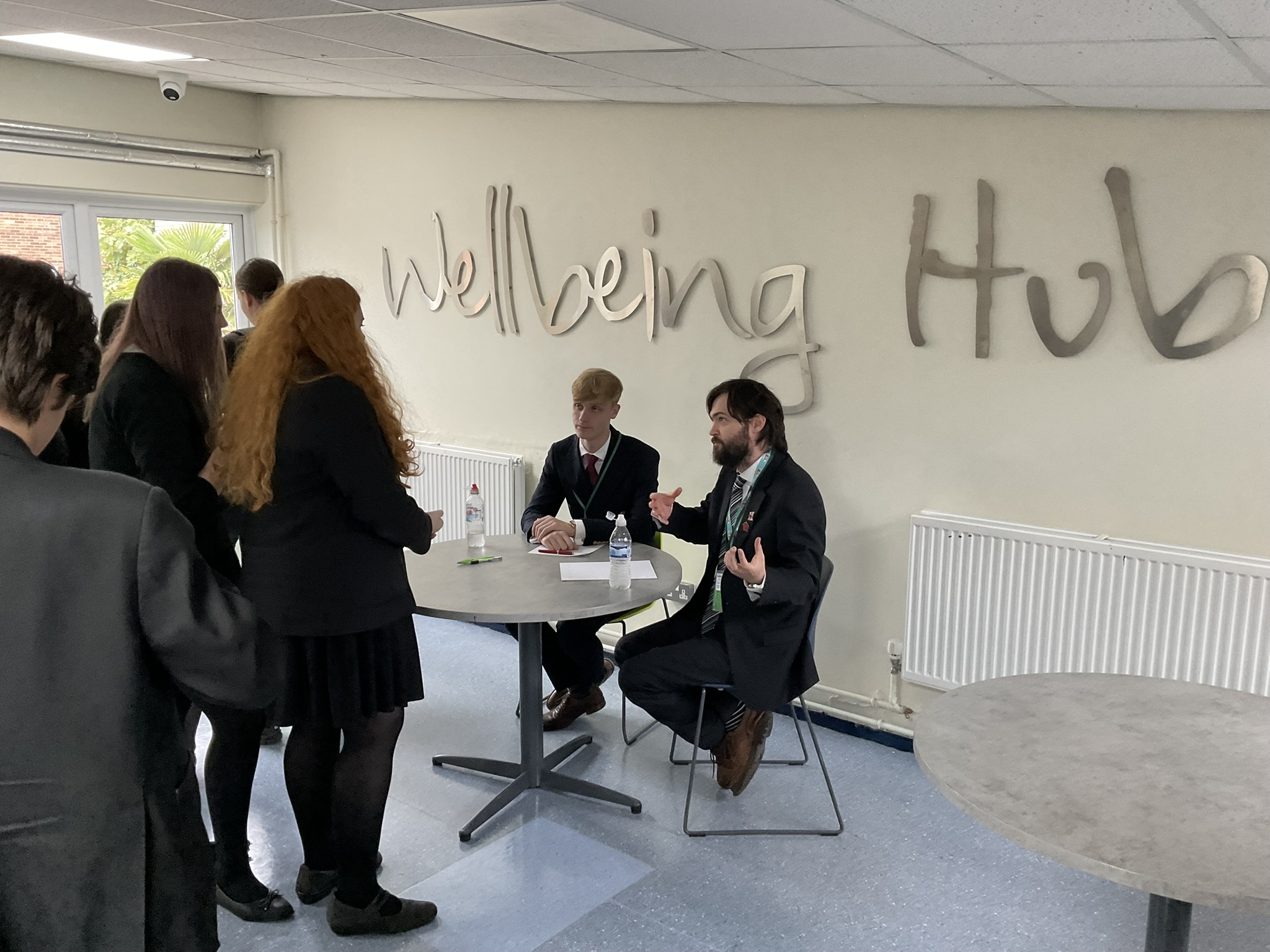 Image of Pupils Share Views at Clinic with Local Parliament Visitors