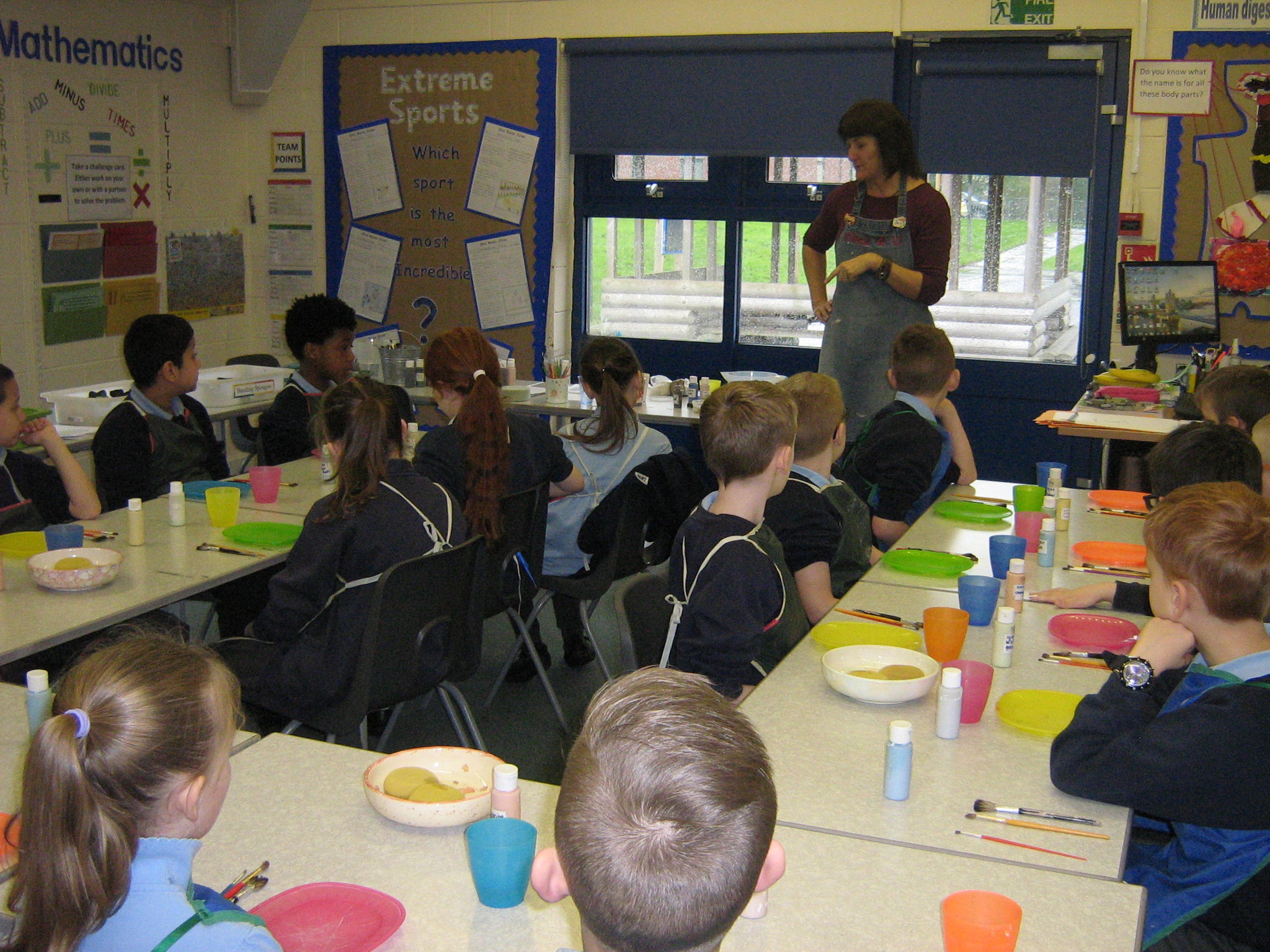 Image of Silver class paint pottery