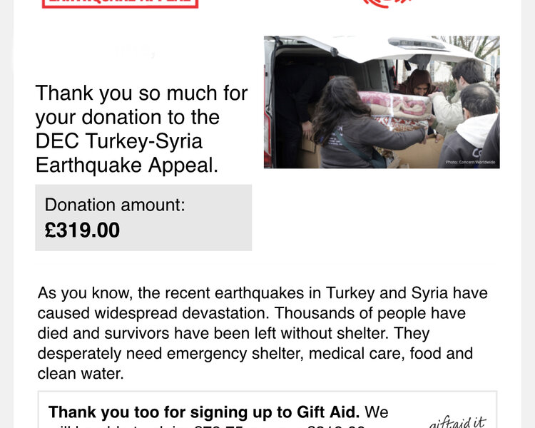 Image of Turkey-Syria Earthquake Appeal