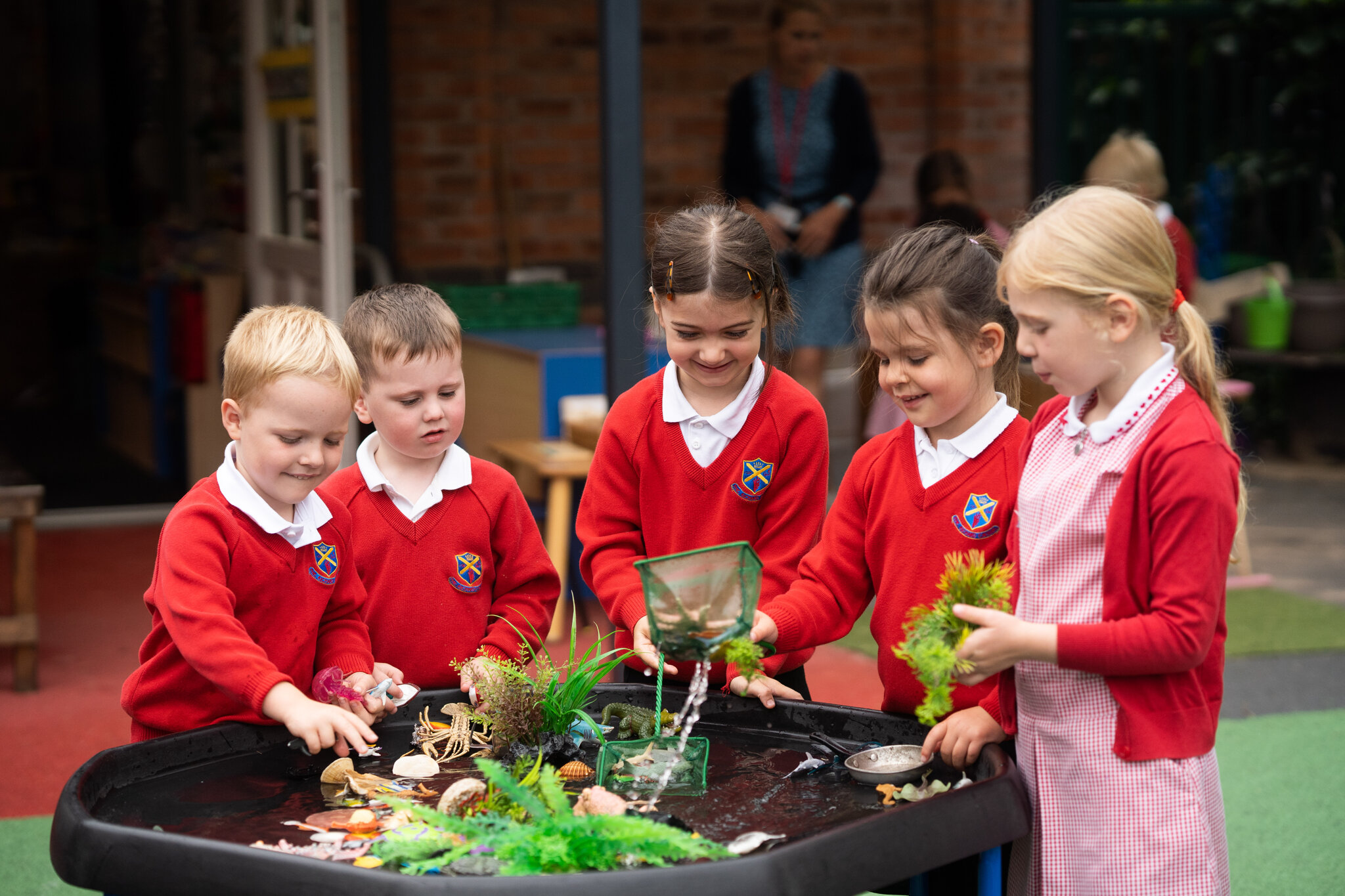 Children playing at school