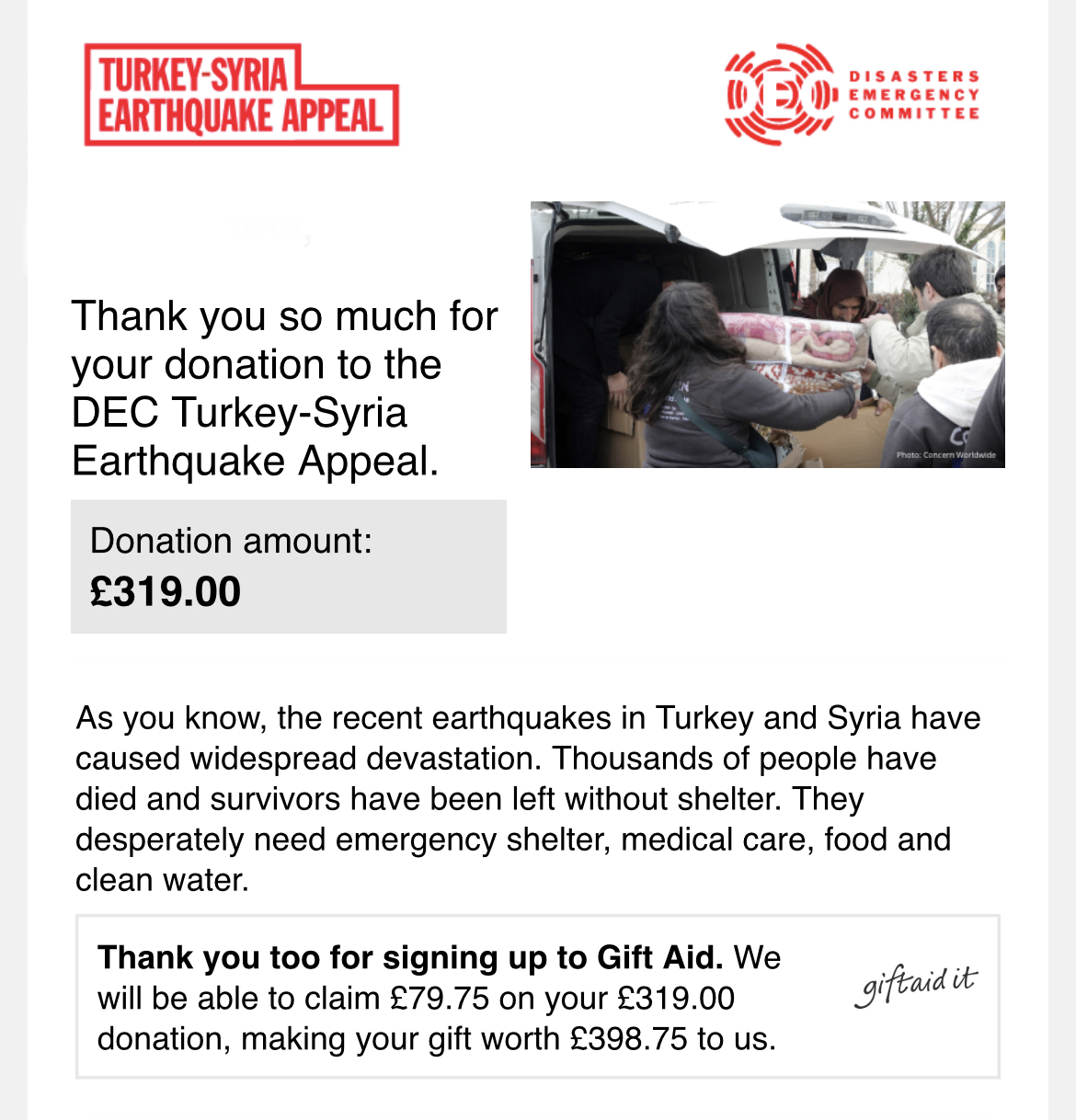 Image of Turkey-Syria Earthquake Appeal