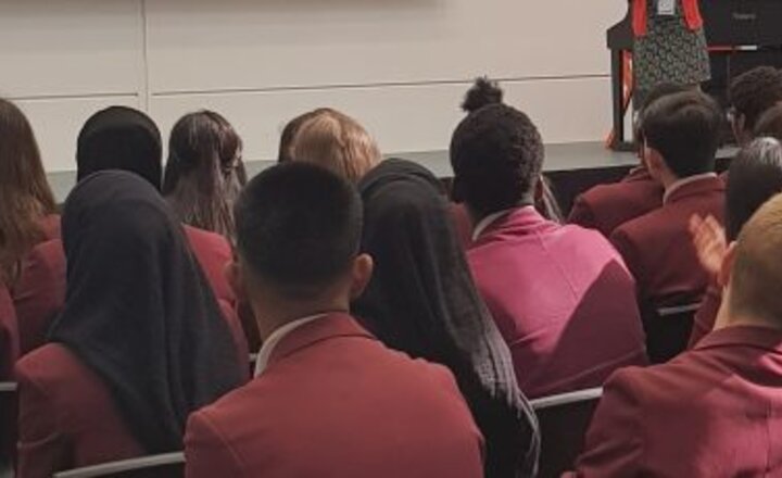 Image of Assembly delivered by Concha Julián, who is the Education Adviser at the Spanish Embassy Education Office in London
