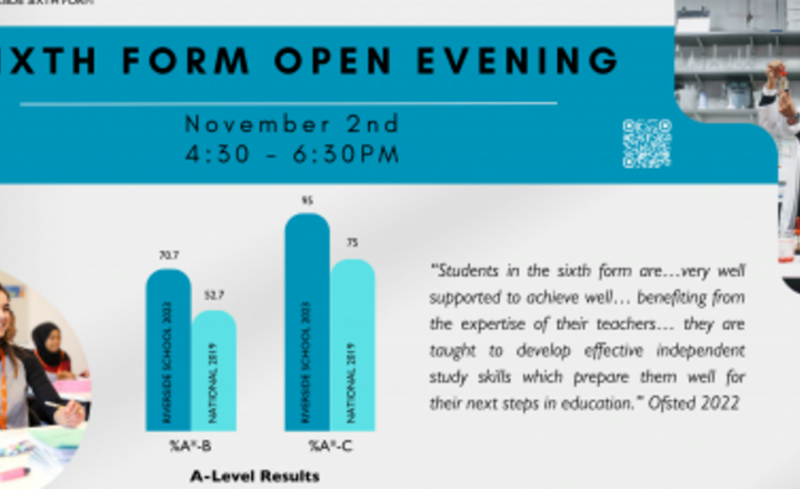 Image of 2nd November 2023 – Riverside Sixth Form Open Evening