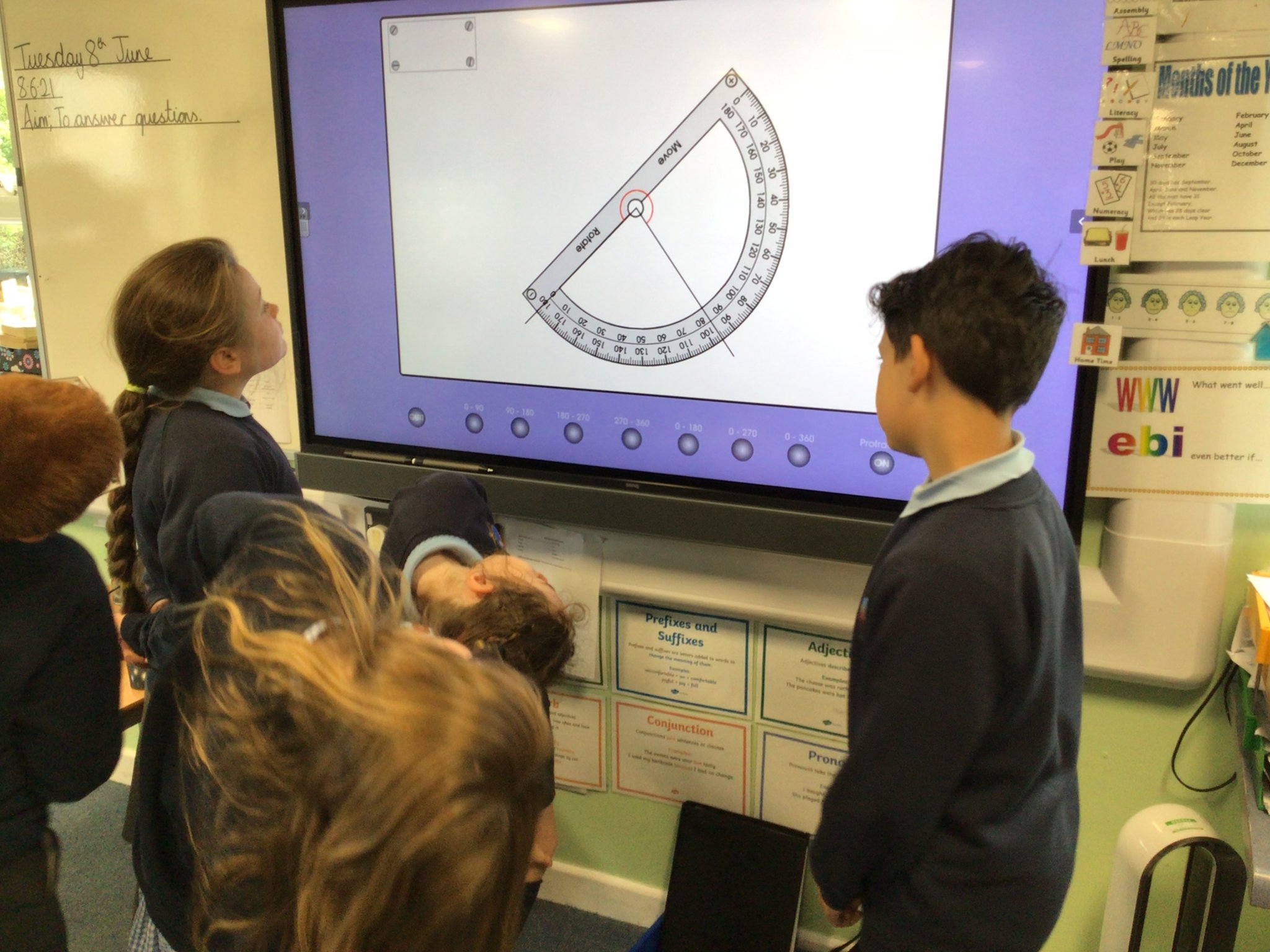 Image of Protractor work