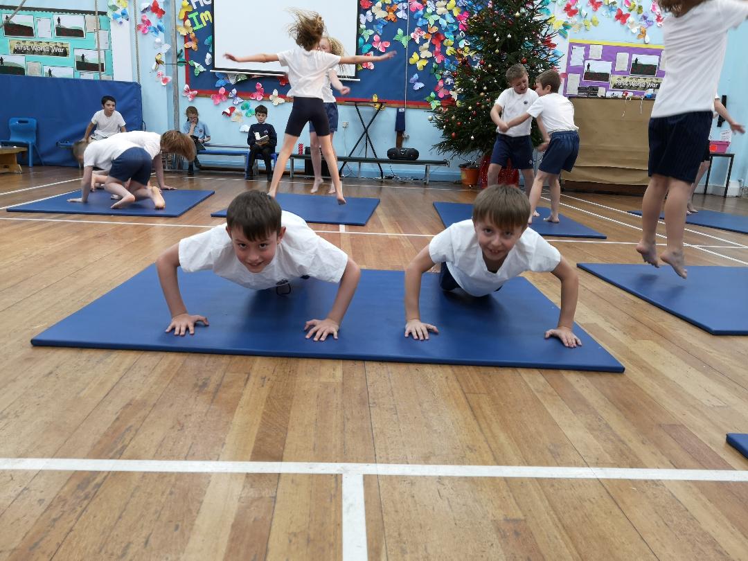 Image of Christmas gymnastics and aerobics