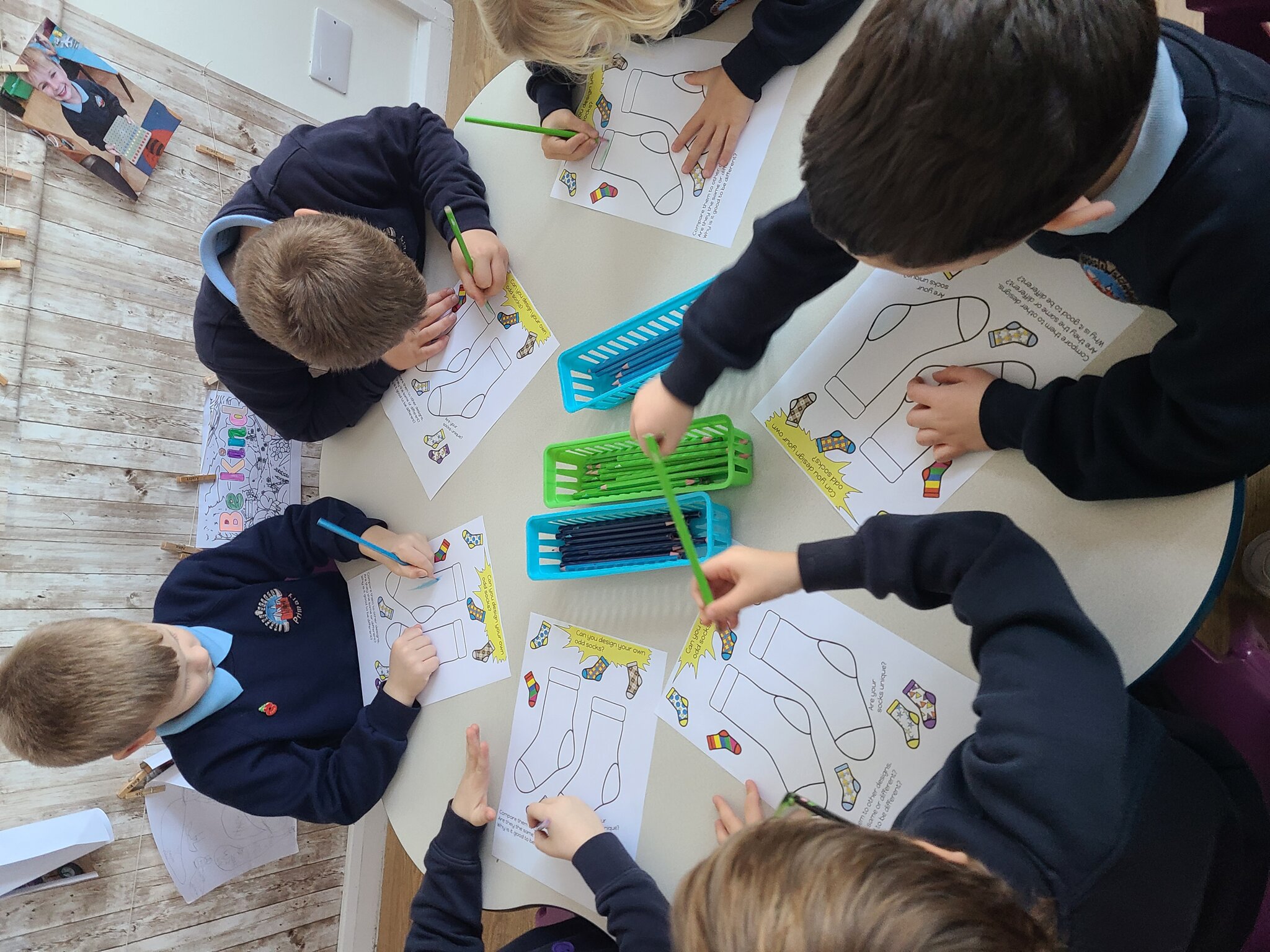 Image of Odd socks day in year one 