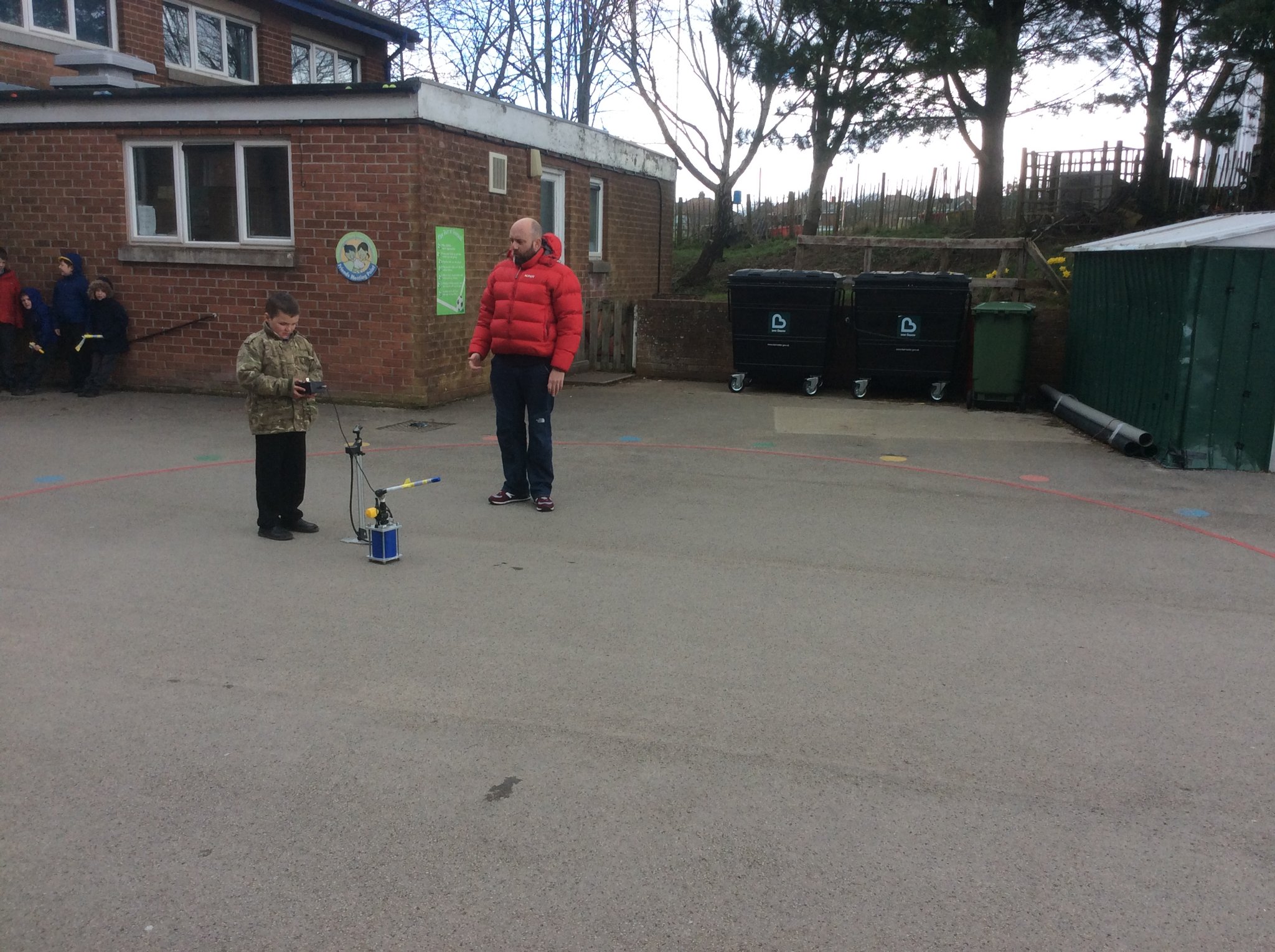 Image of Launching paper rockets