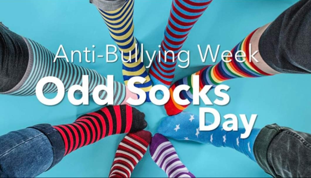  The children are encouraged to wear odd socks for the day, when we join together to show that it's okay to be different and to stand up against bullying and discrimination.  