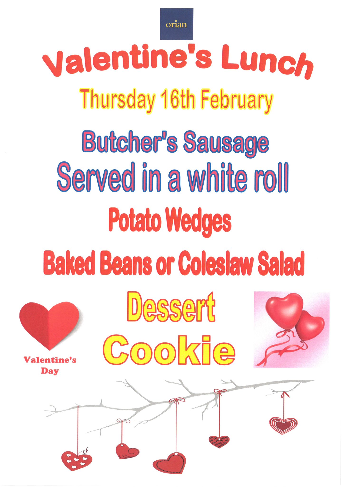 Image of Valentines Menu