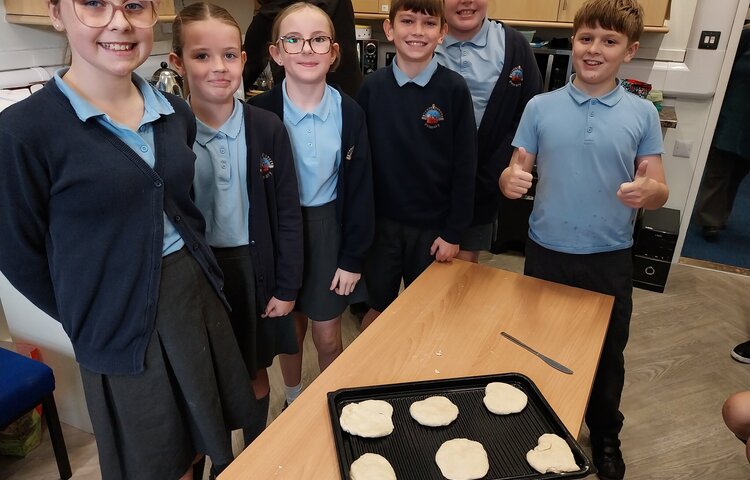 Image of Year 6 Food Technology Day 3- Pitta bread and hummus