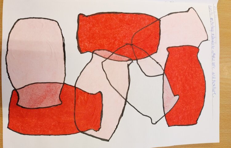 Image of Year 6 cubism-style artwork