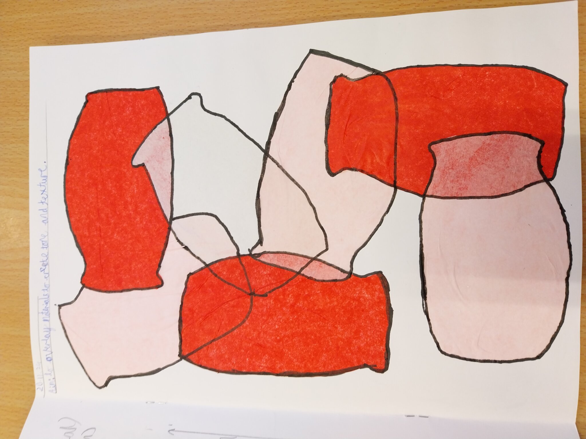 Image of Year 6 cubism-style artwork