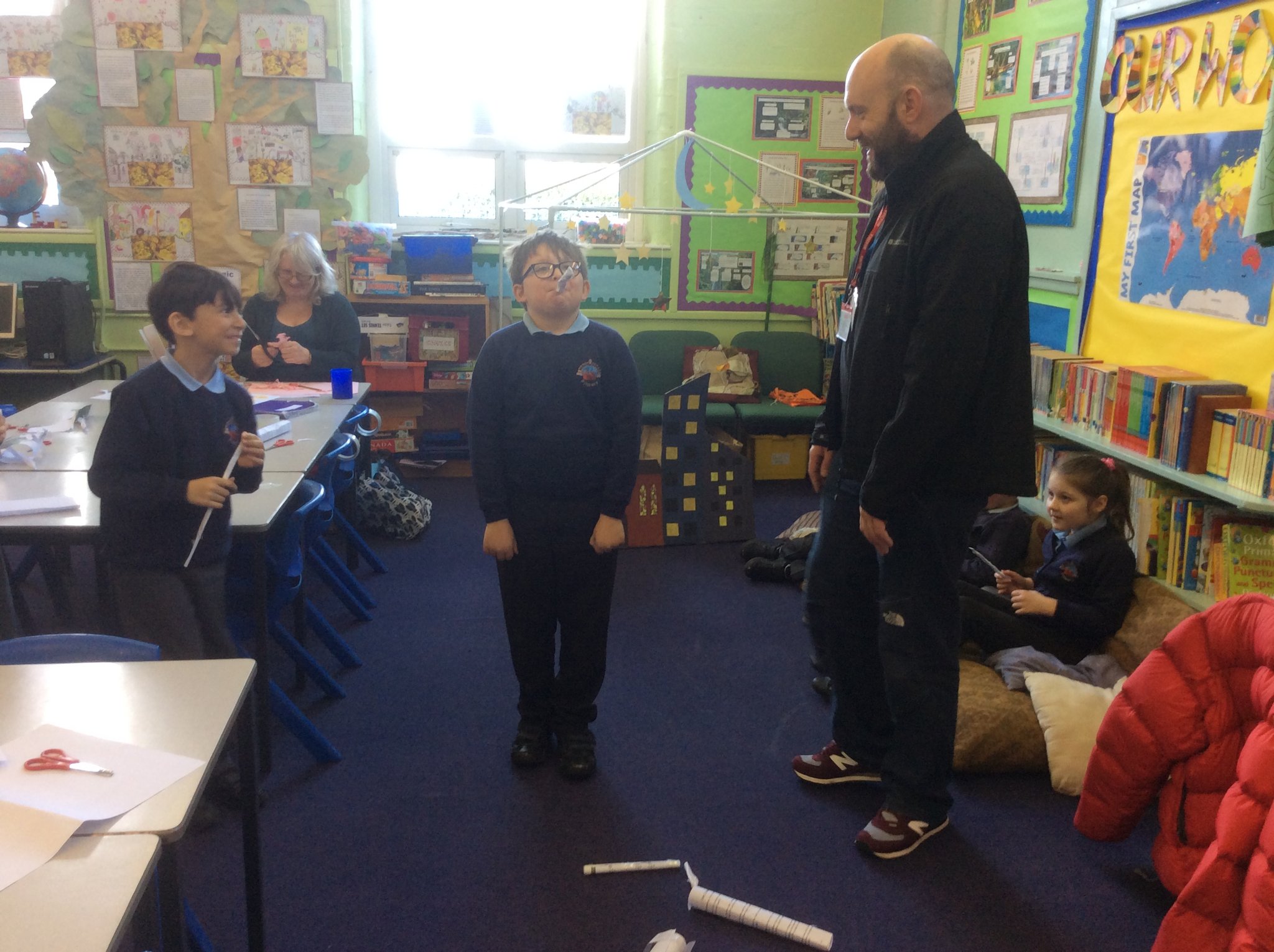 Image of Making paper rockets