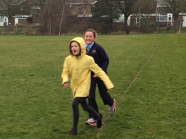 Image of Year 6 running a mile a day for Sports Relief Week