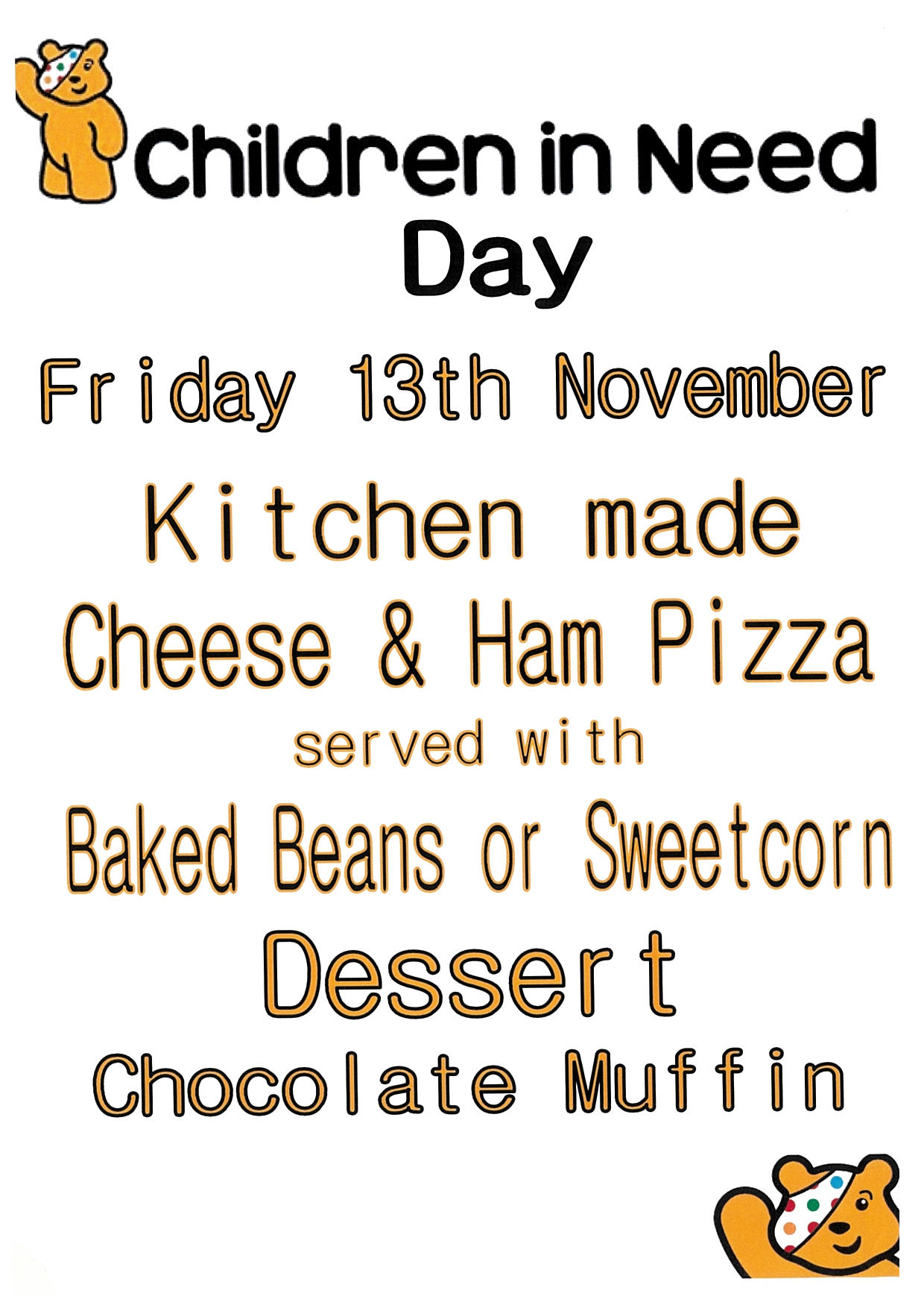 Image of Children in Need Menu