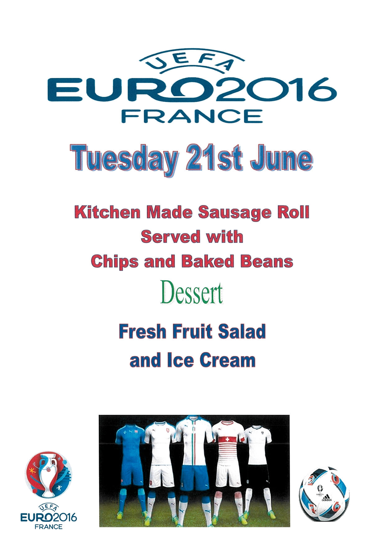 Image of Euro 2016 Lunch Menu