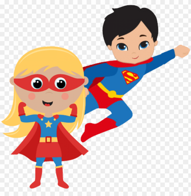 Superhero Kid Clipart