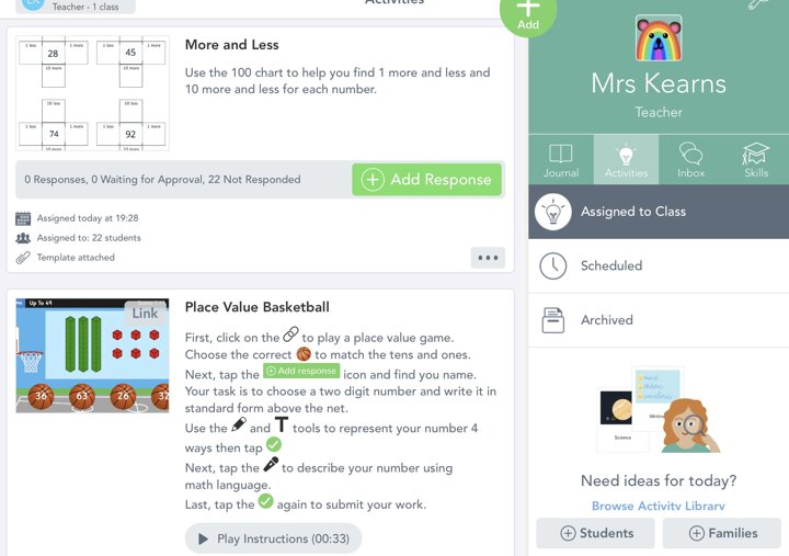 how to make a seesaw assignment