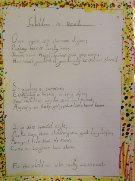 Children In Need Poetry 