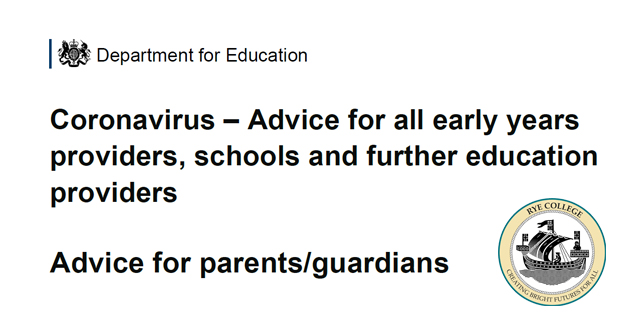 Image of Coronavirus Government Advice for Schools and Parents