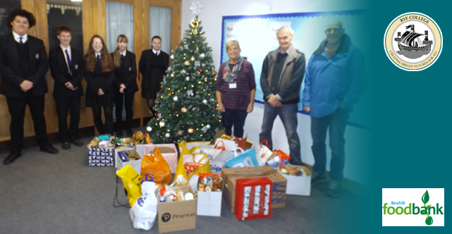 Image of Rye College Community Food Bank Donation