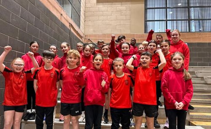 Sacred Heart pupils celebrating their sports success