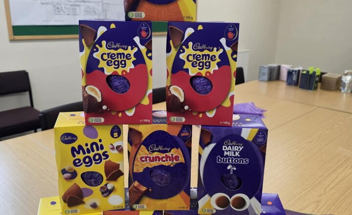 Sacred Heart's Easter eggs for the raffle