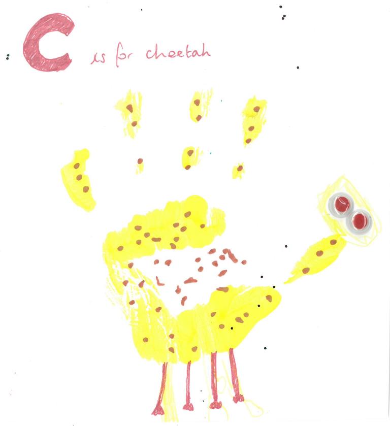 Handprint Cheetah Craft for Kids - Fun Handprint Art
