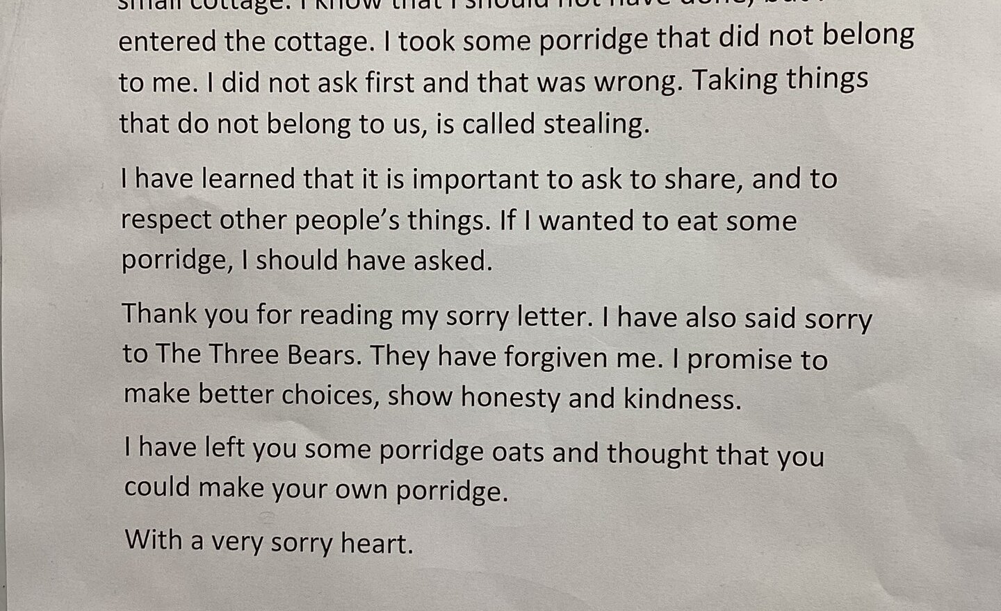 Image of Who stole the porridge?