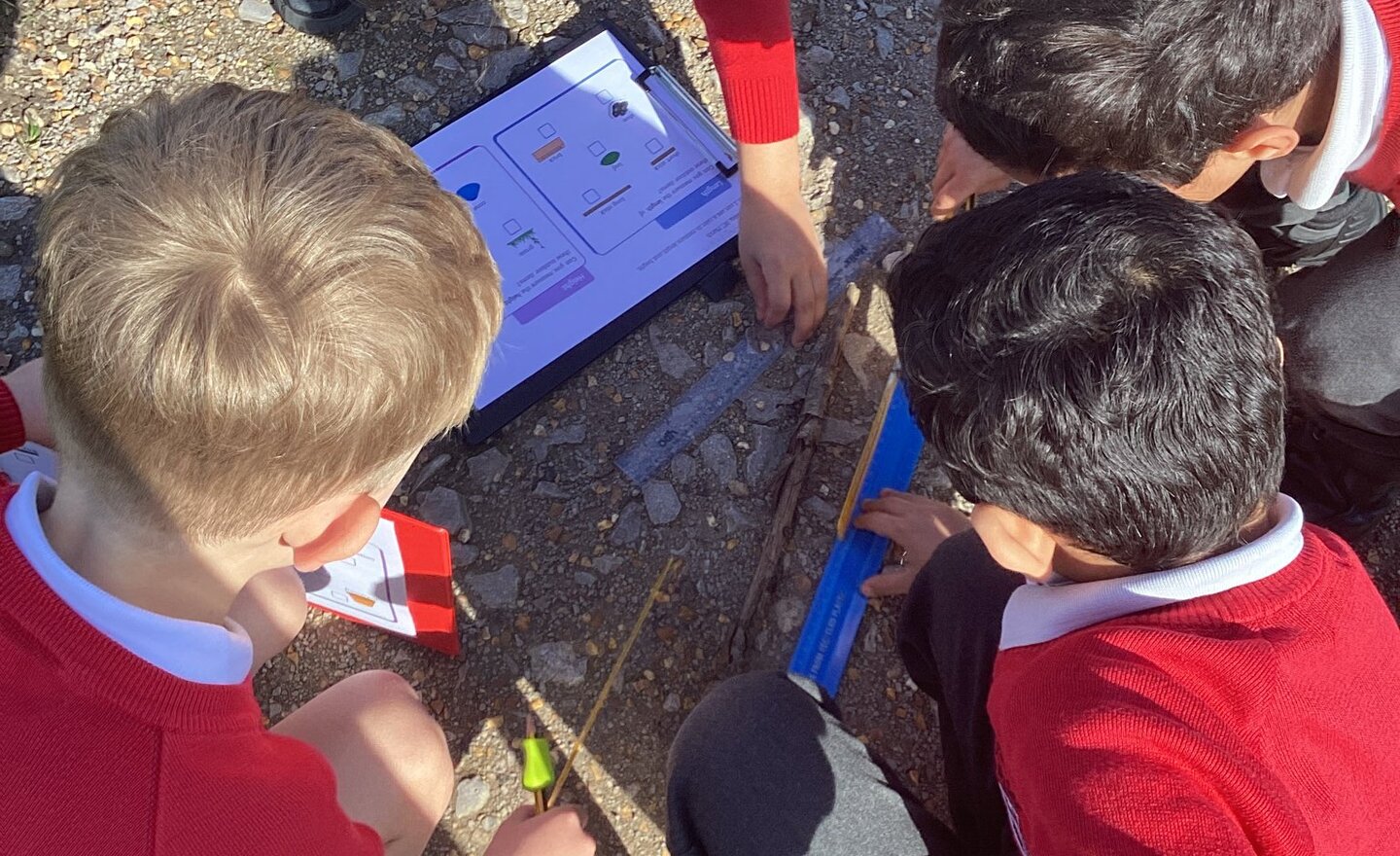 Image of Measuring in the sunshine!