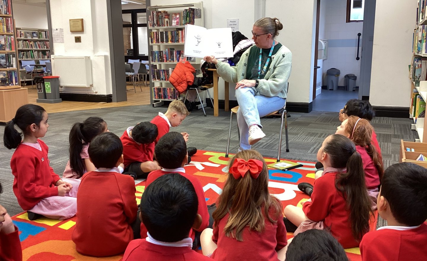 Image of Trip to the library and visits from Cherry!