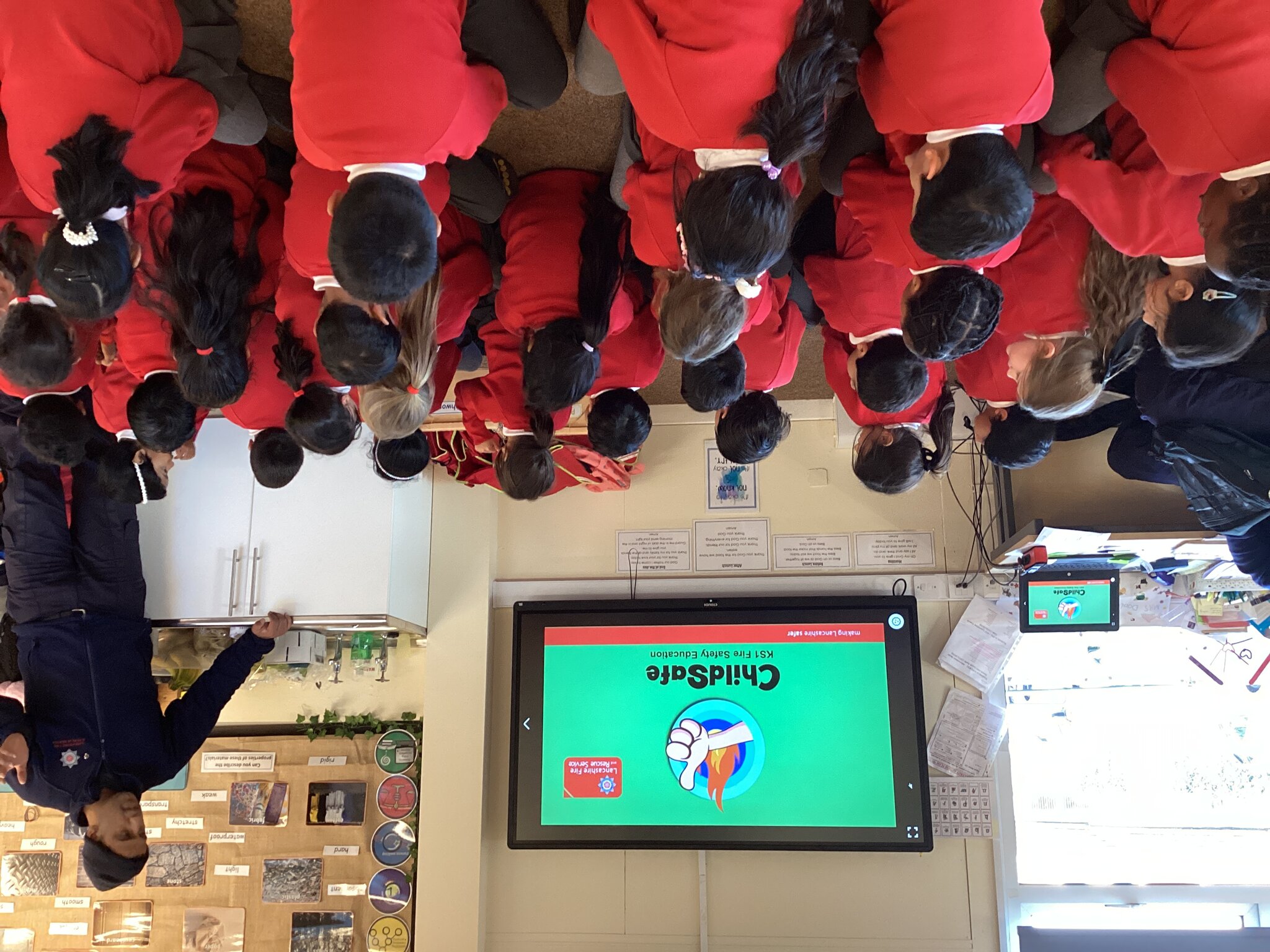 Image of Lancashire Fire Service visit to Beech