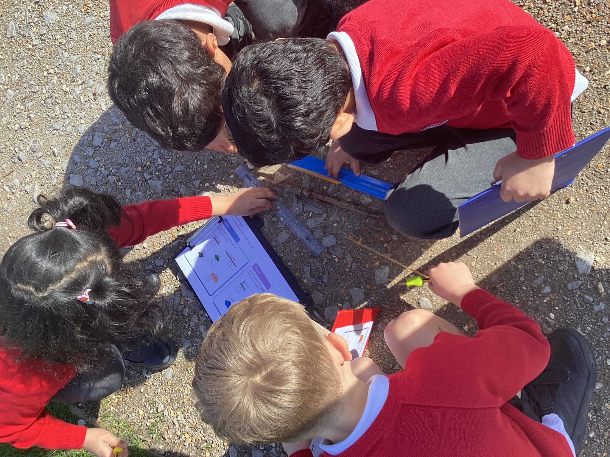 Image of Measuring in the sunshine!