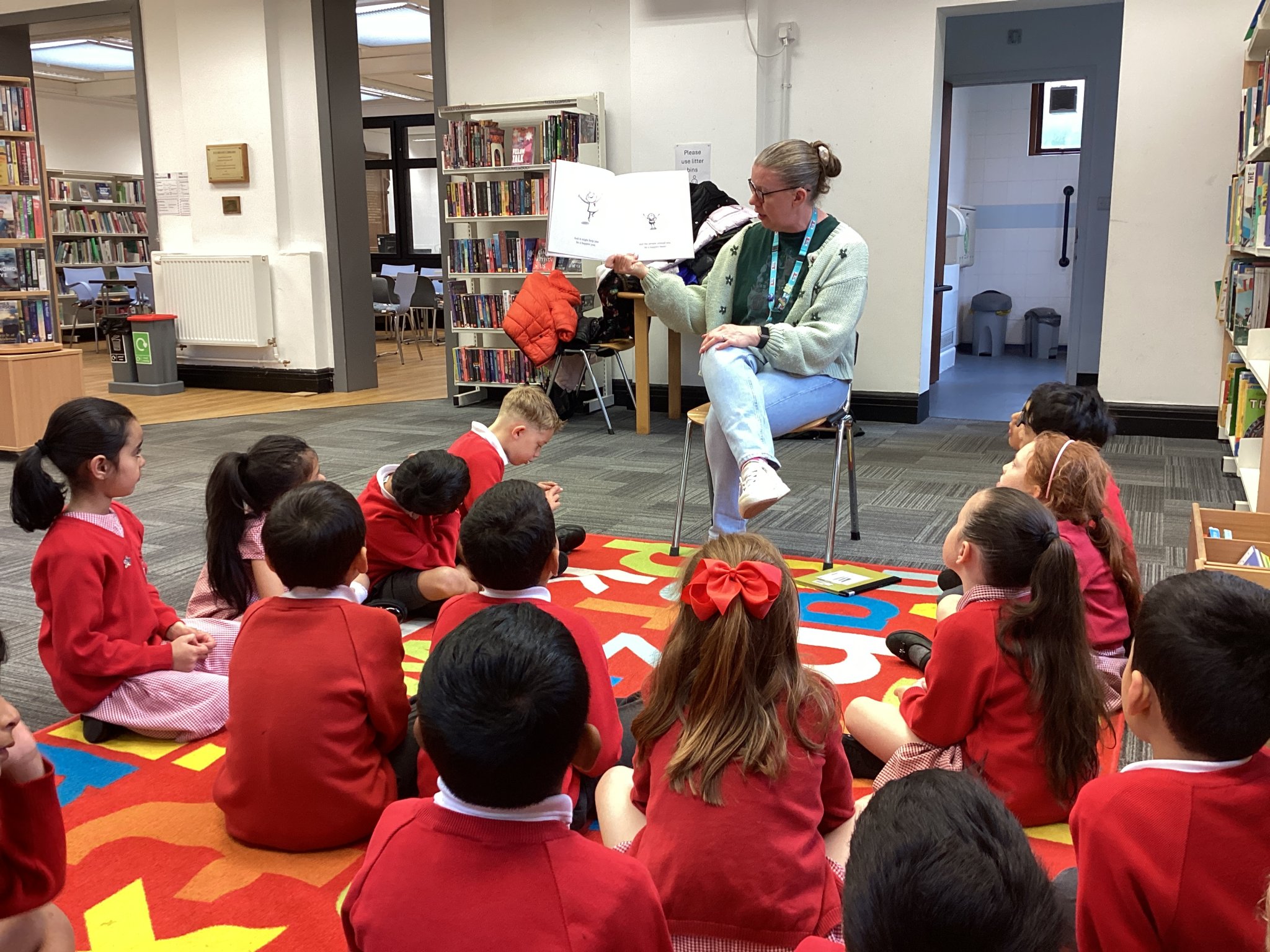 Image of Trip to the library and visits from Cherry!