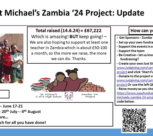 Image of St Michael’s Zambia ‘24 Project: Update