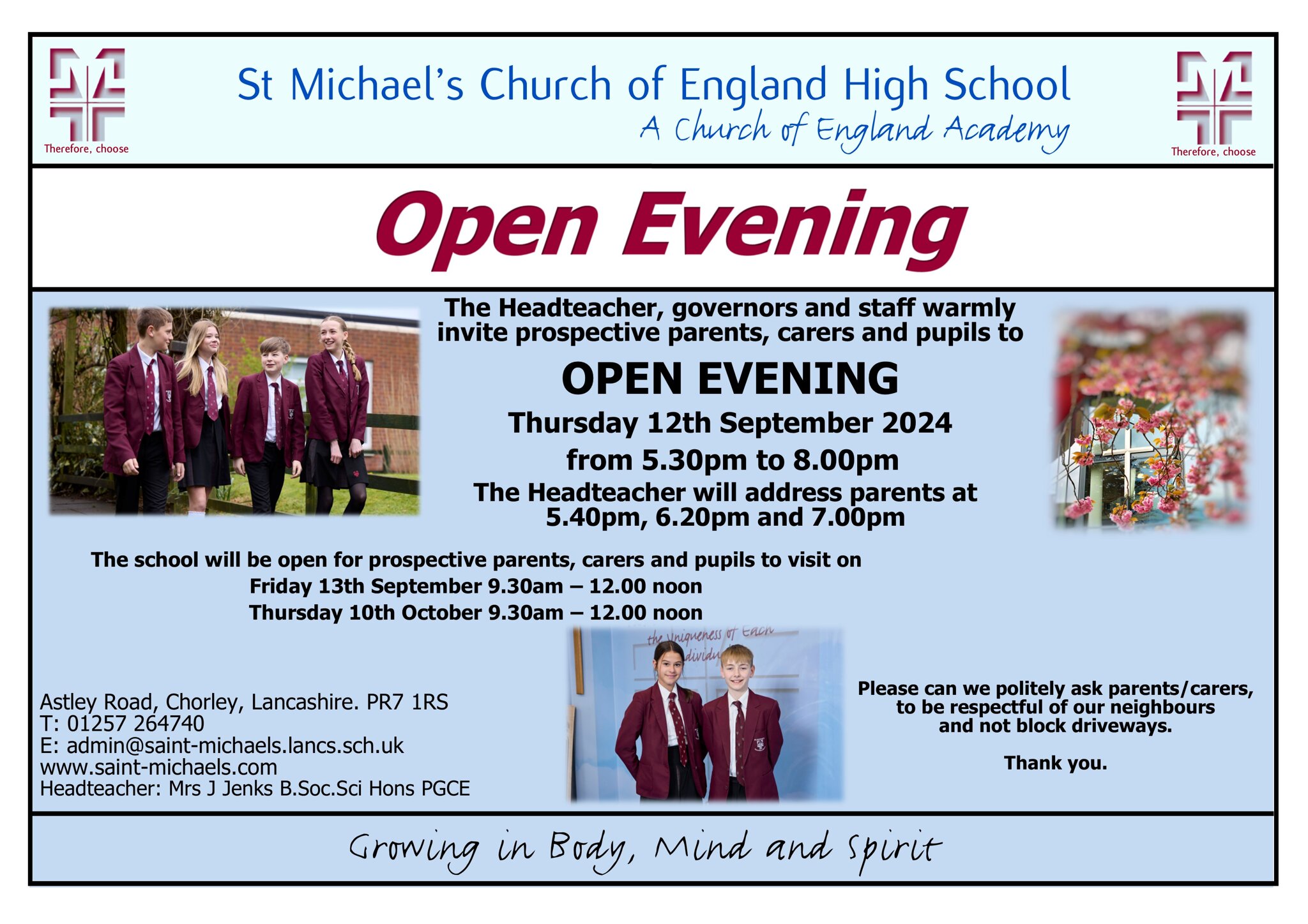 Image of St Michael's C.E. High School - Open Evening 2024