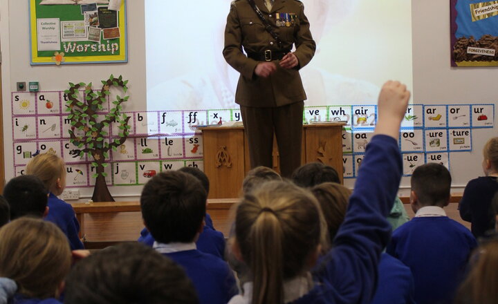 Image of Deputy Lord Lieutenant of Lancashire Visit to school 