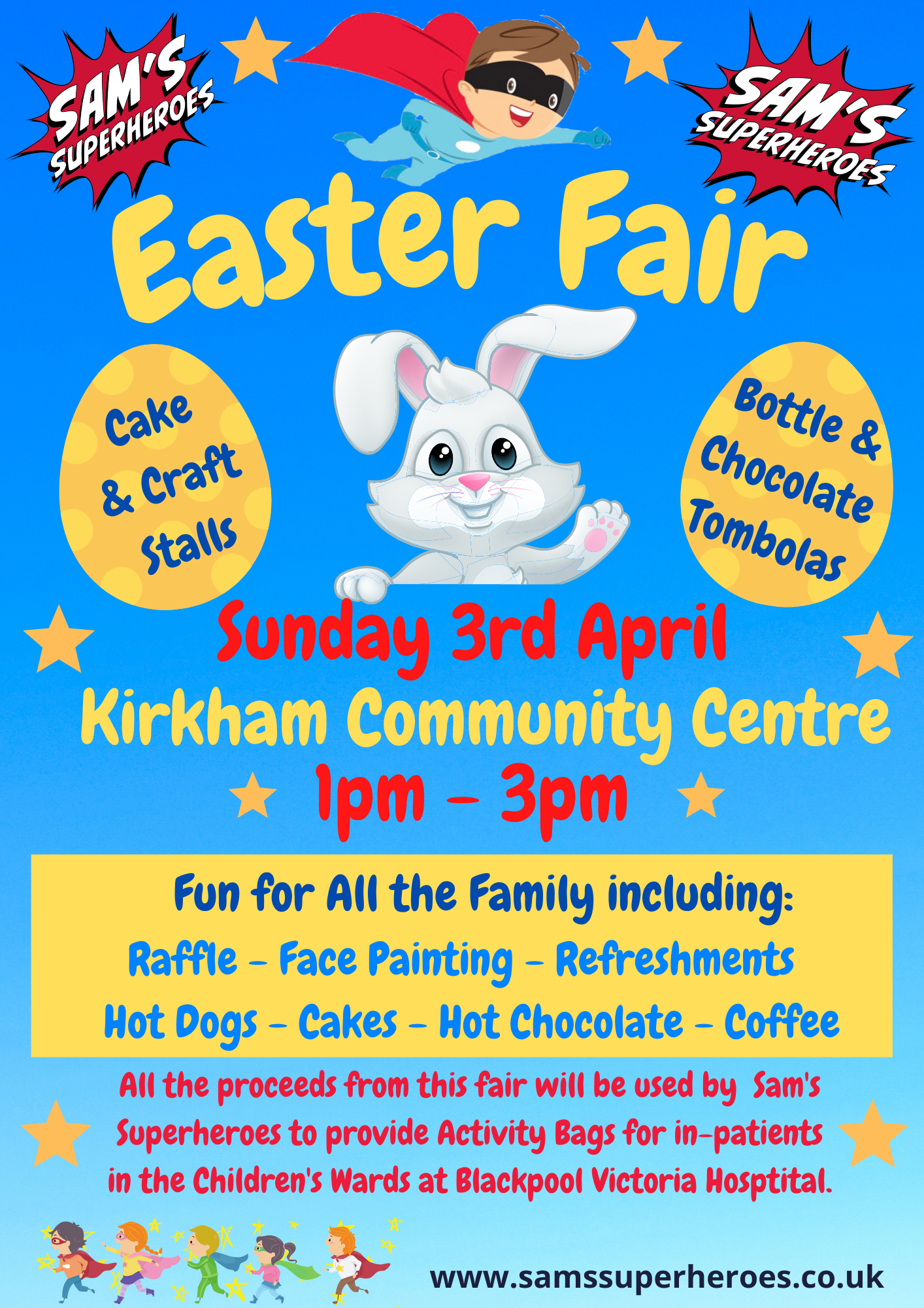 Image of Easter Fair for our Blackpool and Fylde Sam's Superheroes Supporters