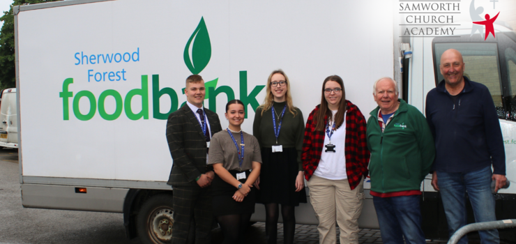 Samworth Church Academy students donate to Sherwood Forest Food Bank